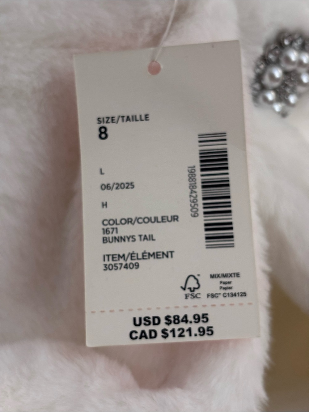 Gymboree Ivory Faux Fur Bolero with Decorative Brooch - Picture 6 of 7